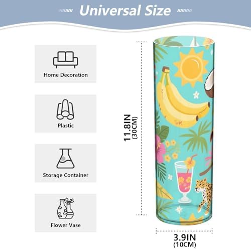 Summer Blue Animal Sea Plastic Hurricane Candle Holder 118 x 39 Inch