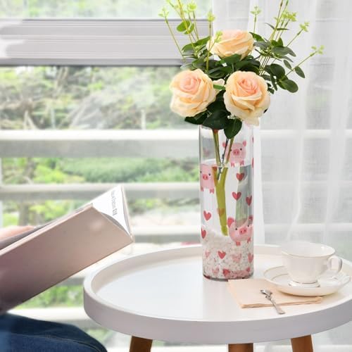Happy Valentines Day Cartoon Pig Floating Candle Holder 118 x 39 Inch Aesthetic Flower Vase
