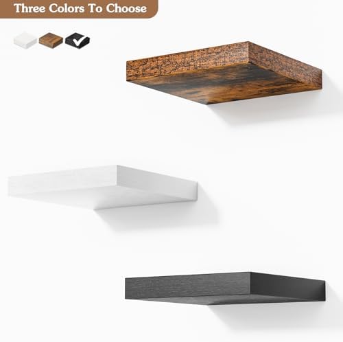 Olakee Corner Floating Shelf Set of 4 Black