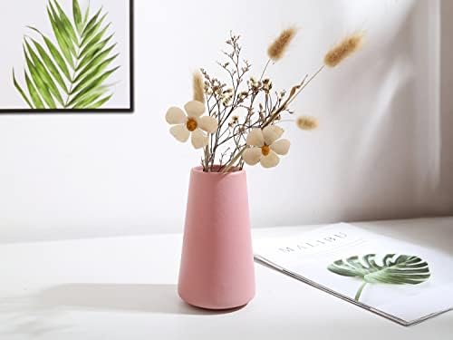 HUPADOBIL Small Pink Ceramic Vase Modern Decor