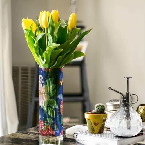 Cute Lychee Royal Blue Plastic Flower Vase 118 x 39 Inch