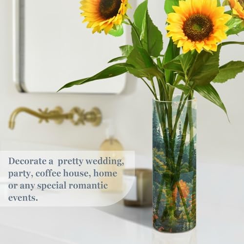 Mountain Beauty Landscape Plastic Vase for Centerpieces 118x39 Inch