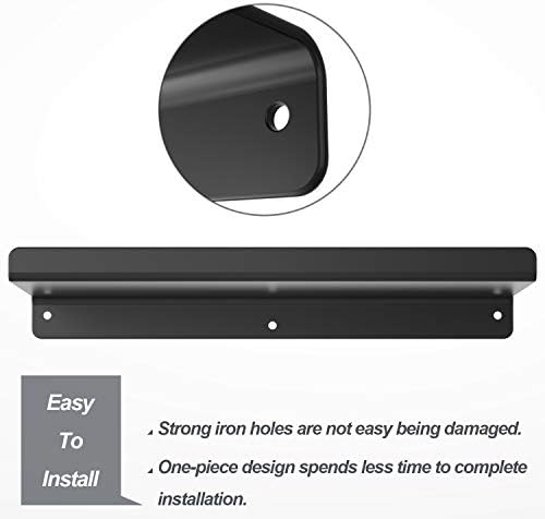 SRIWATANA Black Floating Shelves Set of 3 for Home