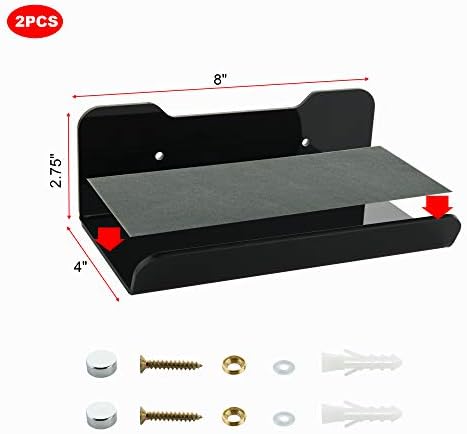 Cosmos 2 Pcs Acrylic Floating Wall Shelves for Home Decor