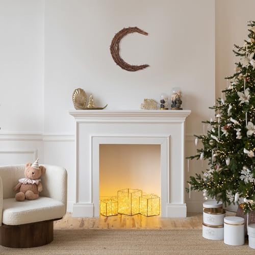 Moon Wreath 118 Inch Natural Grapevine Half Moon Christmas Decorations for DIY