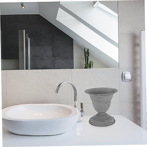 Metal Rustic Vintage Flower Vase with Gray Finish