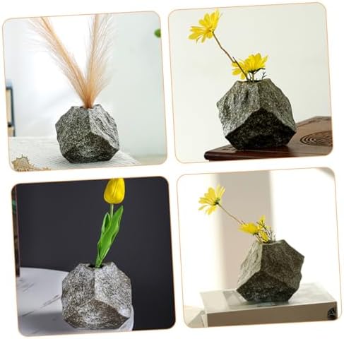 PRETYZOOM Modern Ceramic Vase Abstract Rock Design