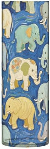 Blue Elephant Art Painting Plastic Vase 118 x 39 Inch Decor
