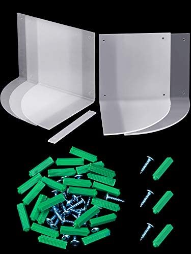 Jetec 5 Tier Corner Shelf Wall Mount Clear Storage Organizer