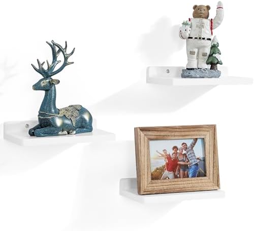 Small Floating Shelves Set of 3 White
