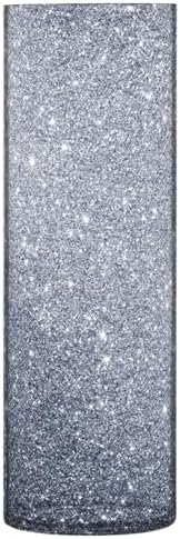 Grey Glitter Starry Plastic Candle Holder 118 x 39 Inch Modern Vase