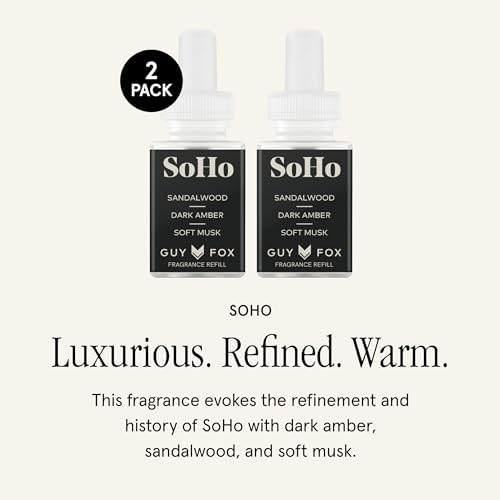 Pura Guy Fox Home Scent Refill - 120 Hour Long Lasting Fragrance - 2 Pack