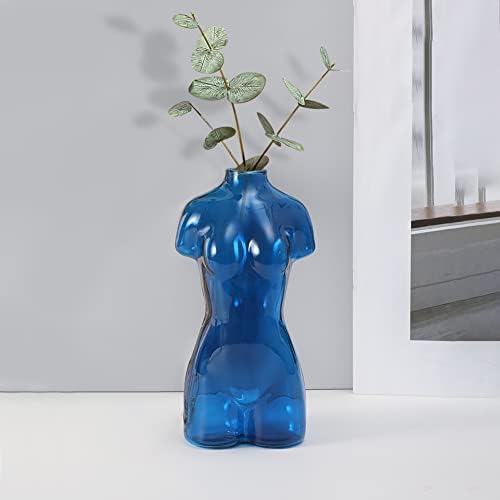 Kelendle Female Form Body Vase Glass Decor Gray