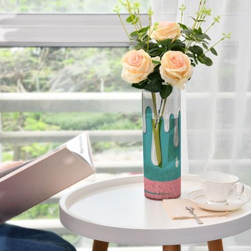 Aesthetic Colorful Plastic Hurricane Candle Holder 118 x 39 Inch Decorative Vase for Wedding Table Decor