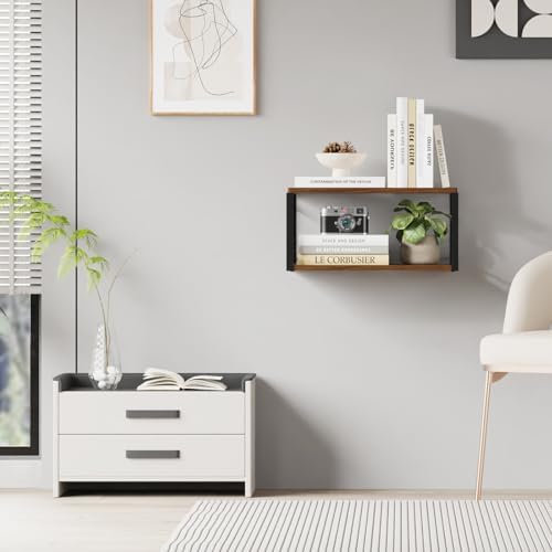 Floating Nightstand Set of 2 with Storage