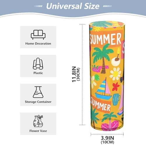 Summer Island Coconut Orange Plastic Hurricane Candle Holder 118 x 39 Inch