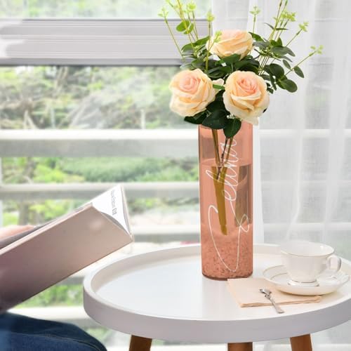 Custom Light Salmon Vase for Centerpieces and Kitchen Decor