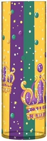 Mardi Gras Purple Green Plastic Hurricane Floating Candle Holder