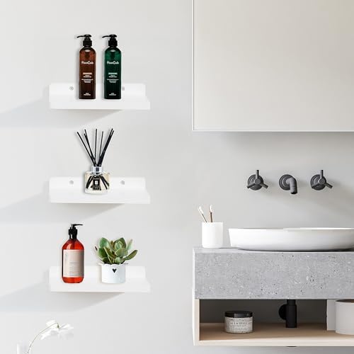 Small Floating Shelves Set of 3 White