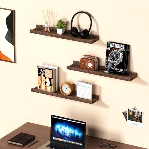 DECKALY Floating Shelves 16 Inch 4 Pack for Home Decor