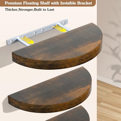 Olakee Floating Shelves Set of 3 Carbonized Black
