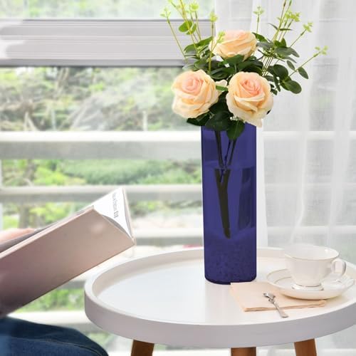 Midnight Blue Plastic Hurricane Candle Holder 118 x 39 Inch Aesthetic Vase