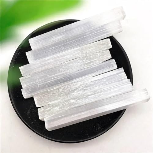 AtkitS Natural Quartz Crystal Selenite Stick Wand