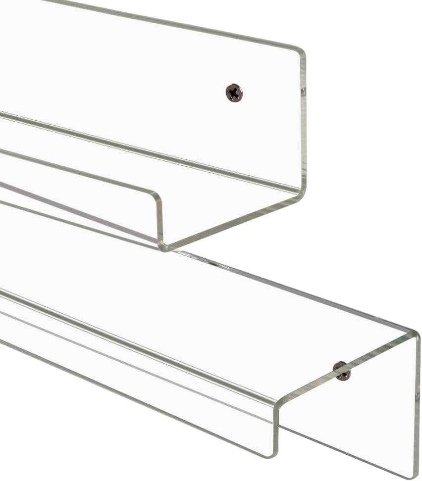 ECOSEAO Floating Shelves Set of 6 Clear Acrylic Display Stand
