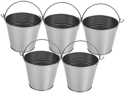 5pcs Vintage Iron Flower Pots for Home Decor and Party Use