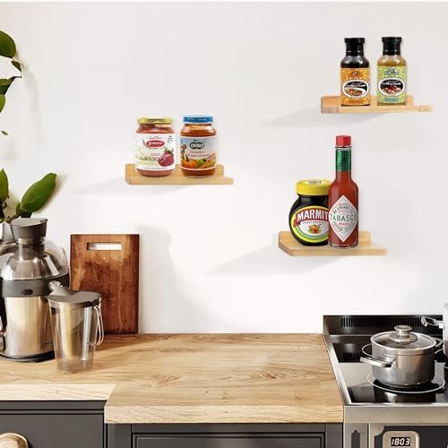 Small Floating Shelves Set of 3 5x85 Inch Wood Wall Decor