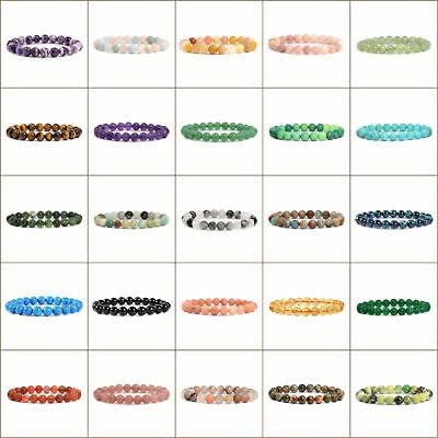 8mm Fashion Round Green Sea Sediment Jasper Stretchable Bracelet
