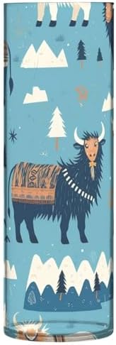 Blue Cattle Of The Bohemian Tribe Plastic Cylinder Vase 118x39 Inch