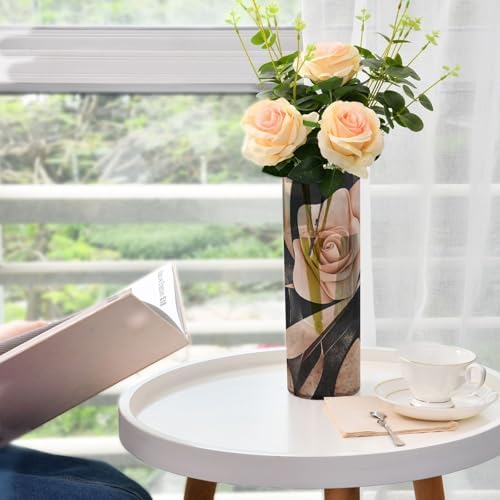 Rose Velvet Ribbon Caramel Black Hurricane Candle Holder 118 x 39 Inch