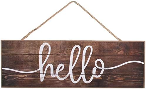 Rustic Wooden Slat Hello Sign 15x5
