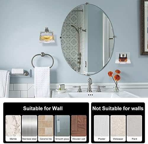 PH PandaHall 4pcs Clear Acrylic Floating Wall Shelves