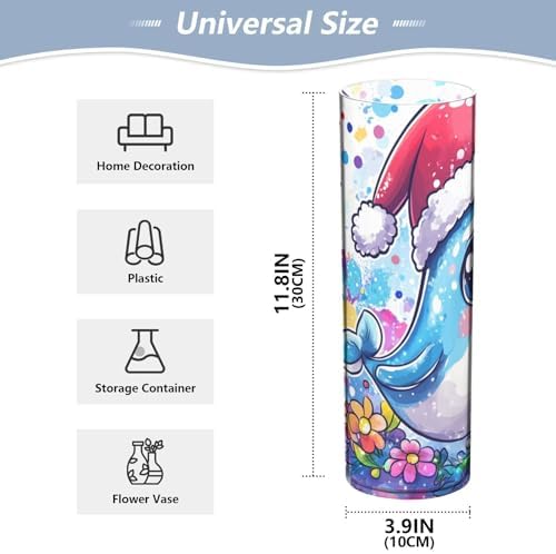 Cartoon Blue Whale Plastic Vase for Centerpieces 118 x 39 Inch