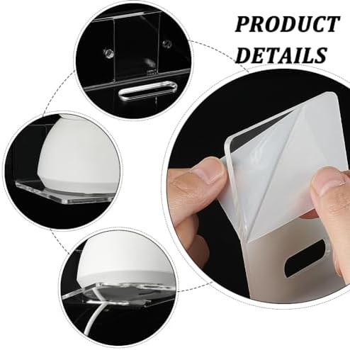 PH PandaHall 4pcs Clear Acrylic Floating Wall Shelves