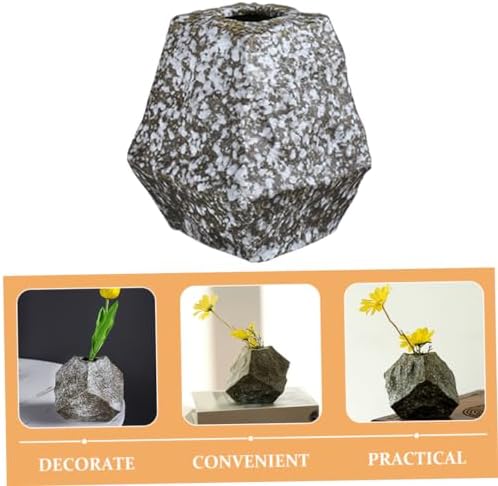 PRETYZOOM Modern Ceramic Vase Abstract Rock Design