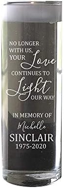 Engraved Love Continues to Light Floating Candle Vase