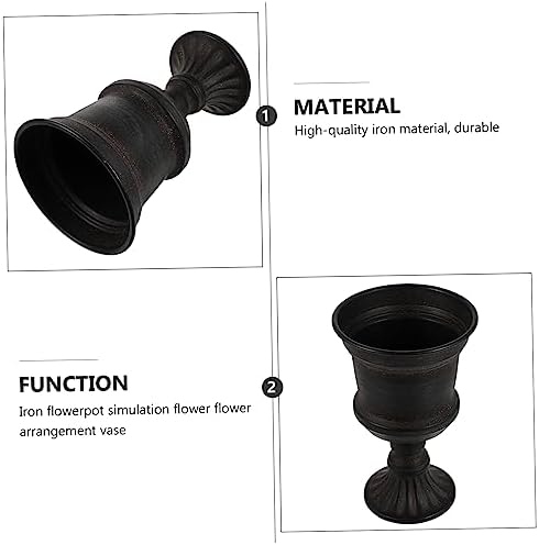 Cabilock 1Pc Metal Flower Vase for Floral Arrangements Decor