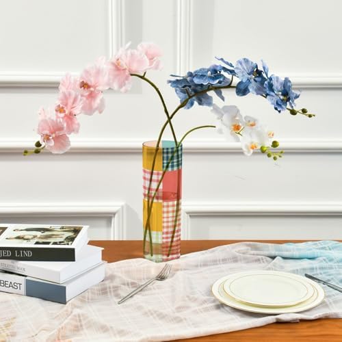 Colored Checkerboard Plastic Vase for Centerpieces 118 x 39 Inch