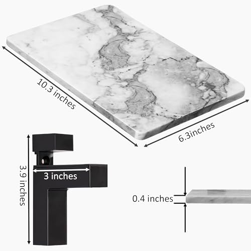 LUANT Bathroom Floating Shelves Marble Stone Wall Mount Organizer