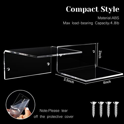 Yalikop 10 Piece Acrylic Floating Wall Shelf Set