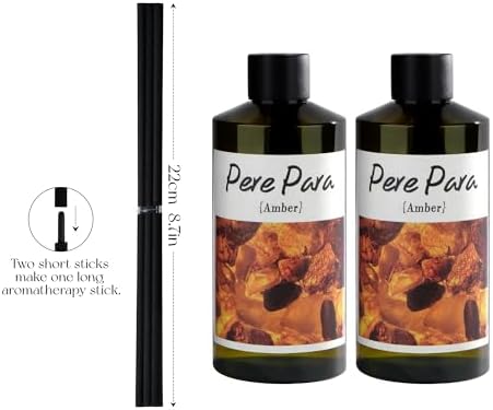 Amber Scent Premium Reed Diffuser Set 2 Pack