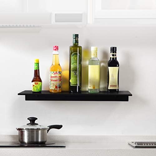 TLBTEK 2 Pcs 16 Inch Black Floating Shelves for Home Decor