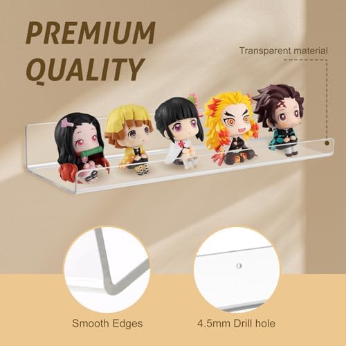 AMEITECH 4 Pack Floating Shelves for Wall Decor Storage