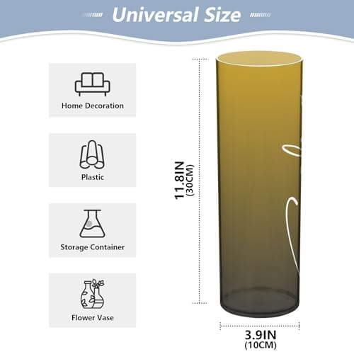 Custom Black Yellow Gradient Plastic Vase for Centerpieces
