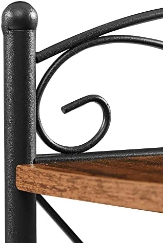 VECELO Corner Table with Storage Shelves for Compact Space