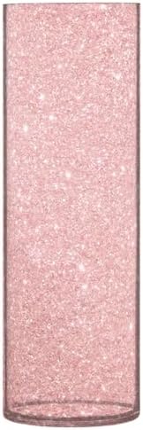 Glittering Starry Skin Color Plastic Hurricane Candle Holder 118 x 39 Inch Decorative Vase