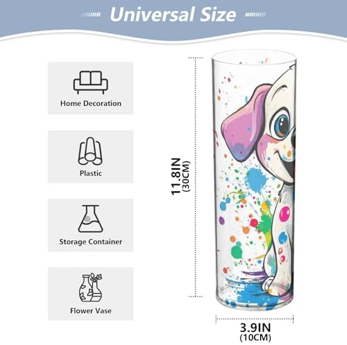 Sweet White Labrador Retriever Cylinder Vase 118x39 Inch Decor